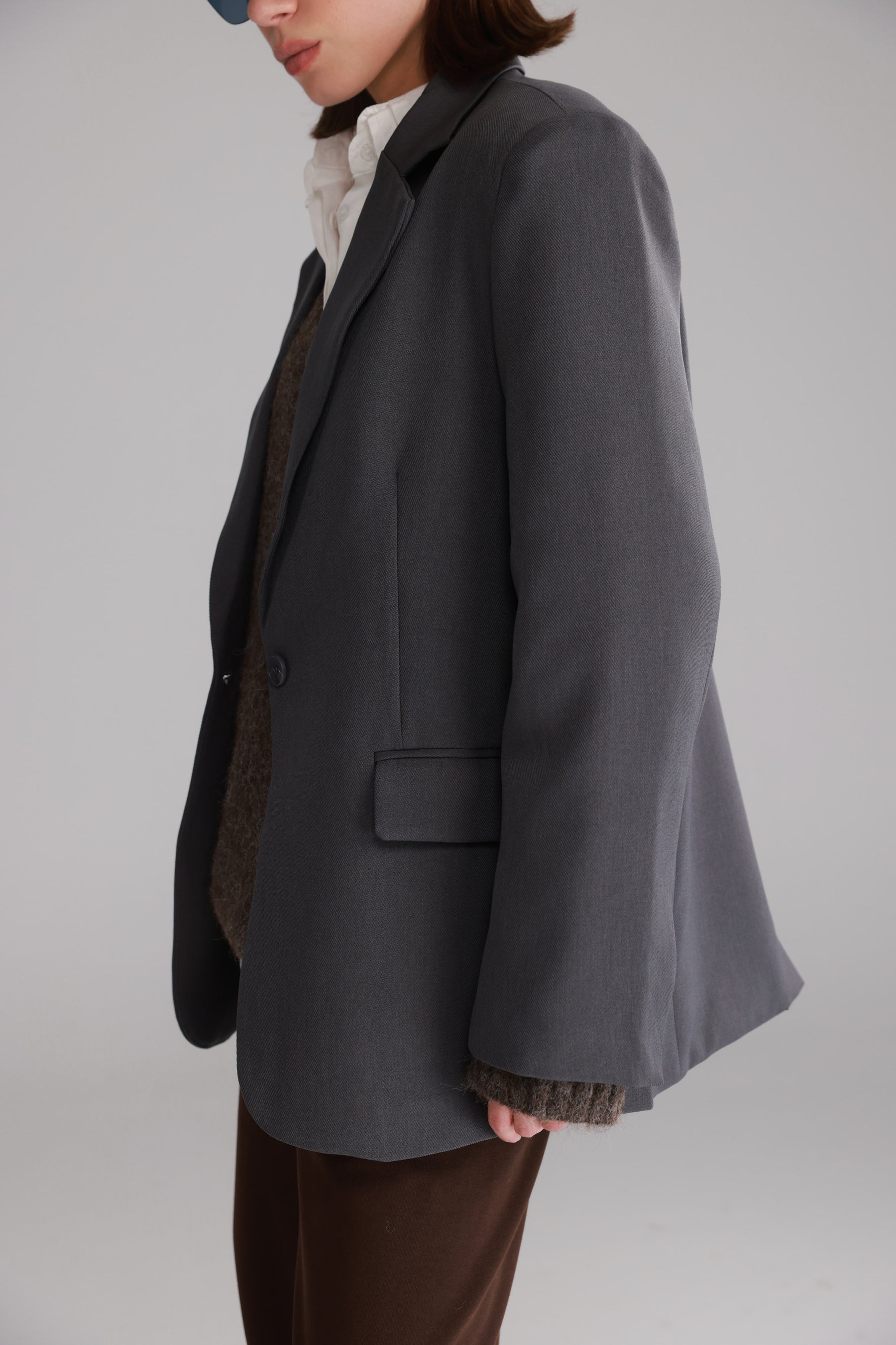 בלייזר סוזאן אפור כהה