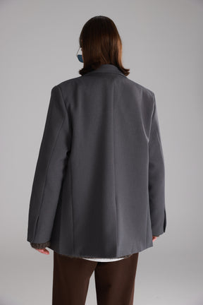 בלייזר סוזאן אפור כהה