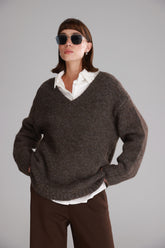 סוודר סאלי חום