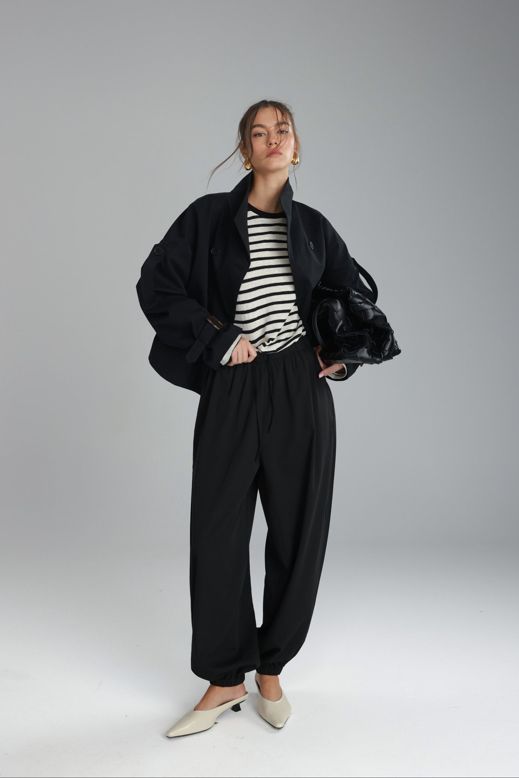 חולצת לוסי פסים שמנת/שחור