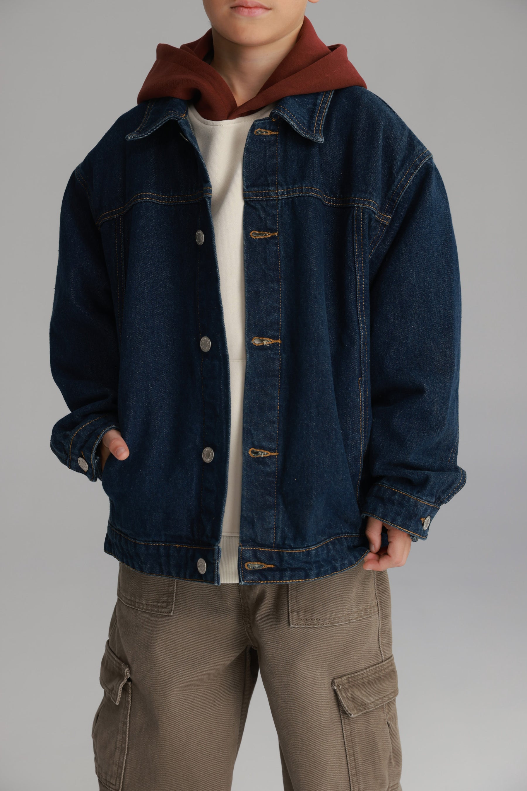 ג'קט ג'ינס בילי כחול כהה