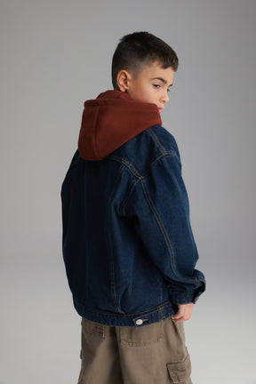 ג'קט ג'ינס בילי כחול כהה