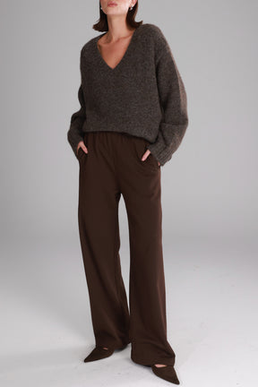 מכנסי אוולין חומים