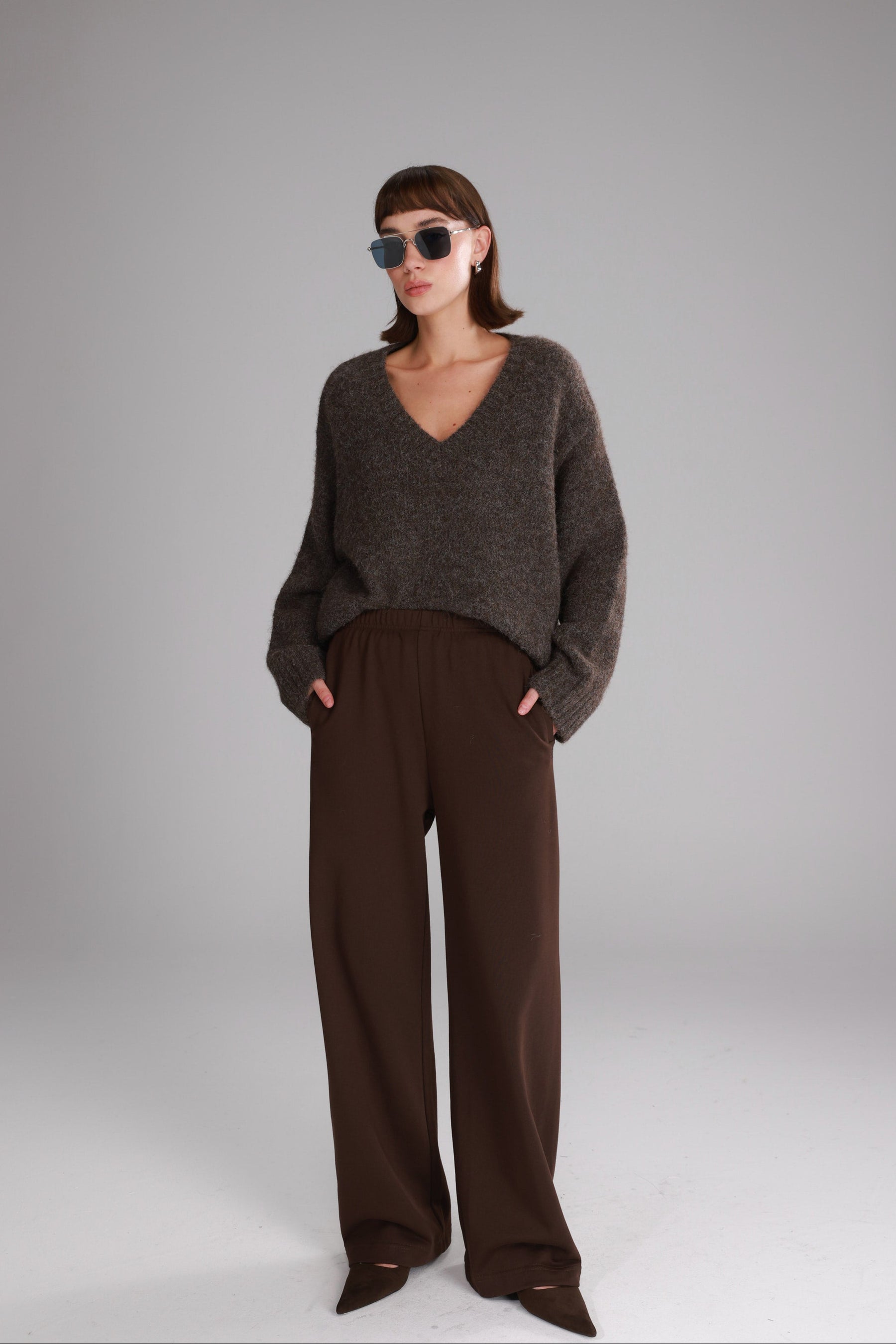 מכנסי אוולין חומים