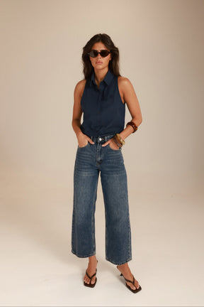 ג'ינס טוני כחול כהה