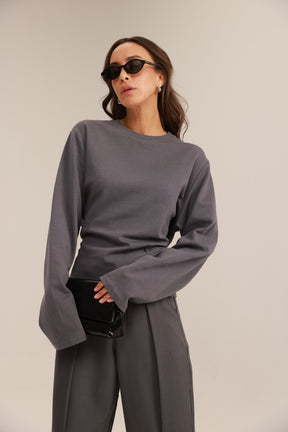 חולצת אולה אפורה