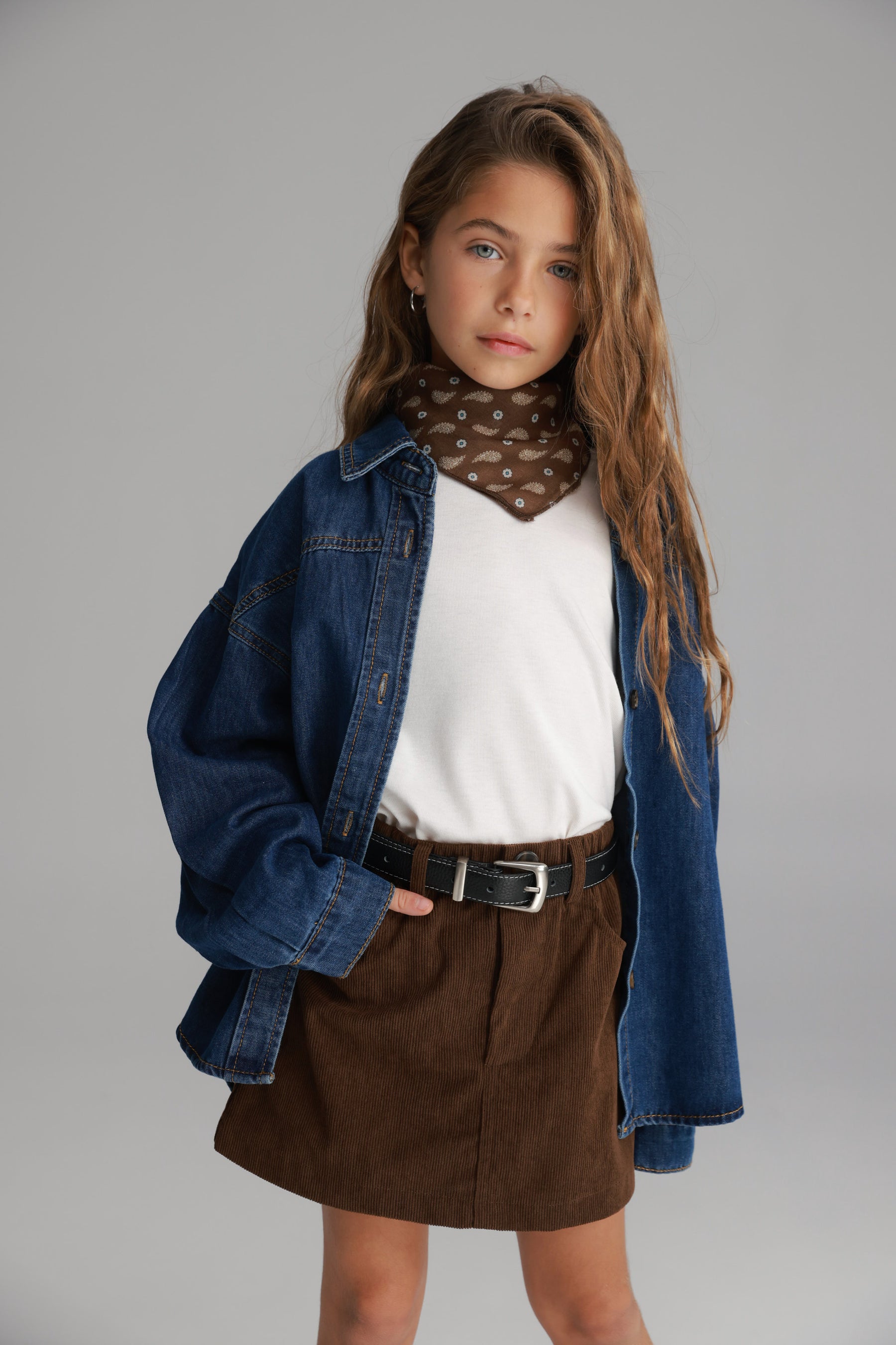 חצאית אולה חומה