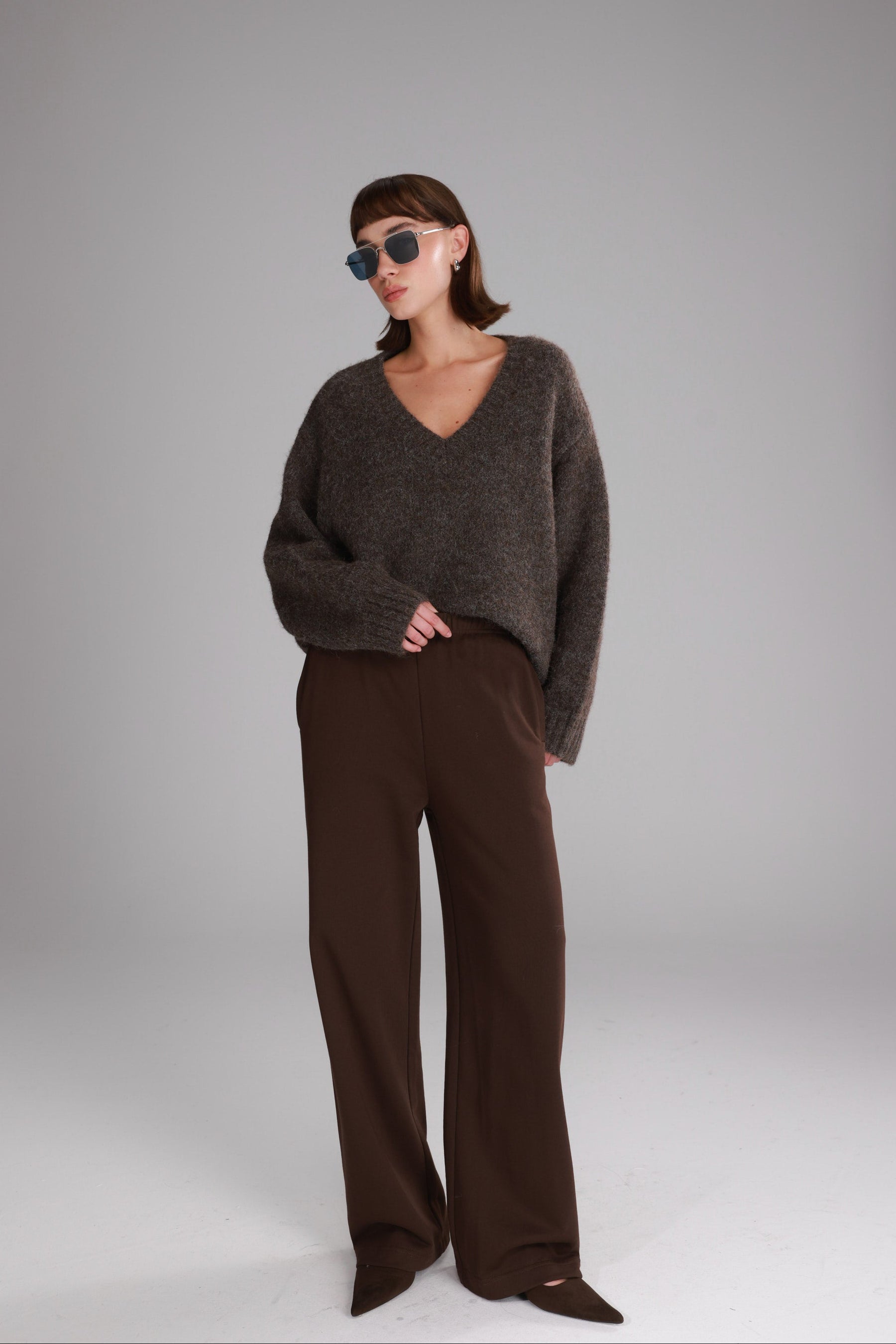 מכנסי אוולין חומים