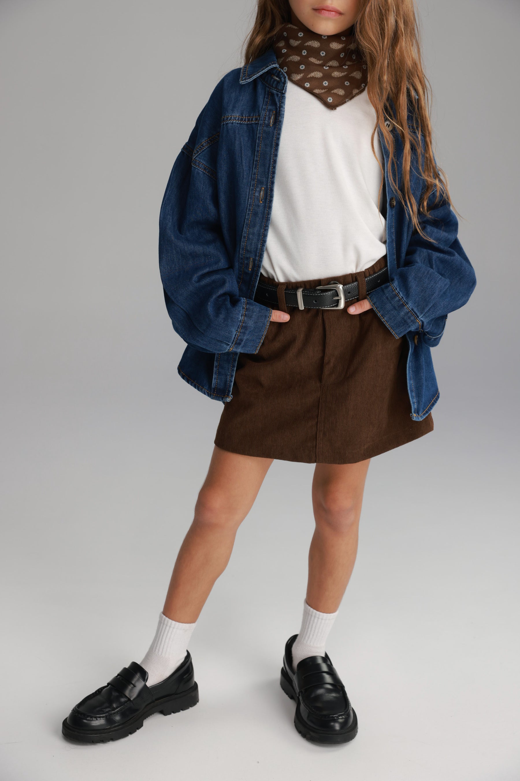 חצאית אולה חומה