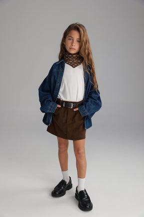 חצאית אולה חומה