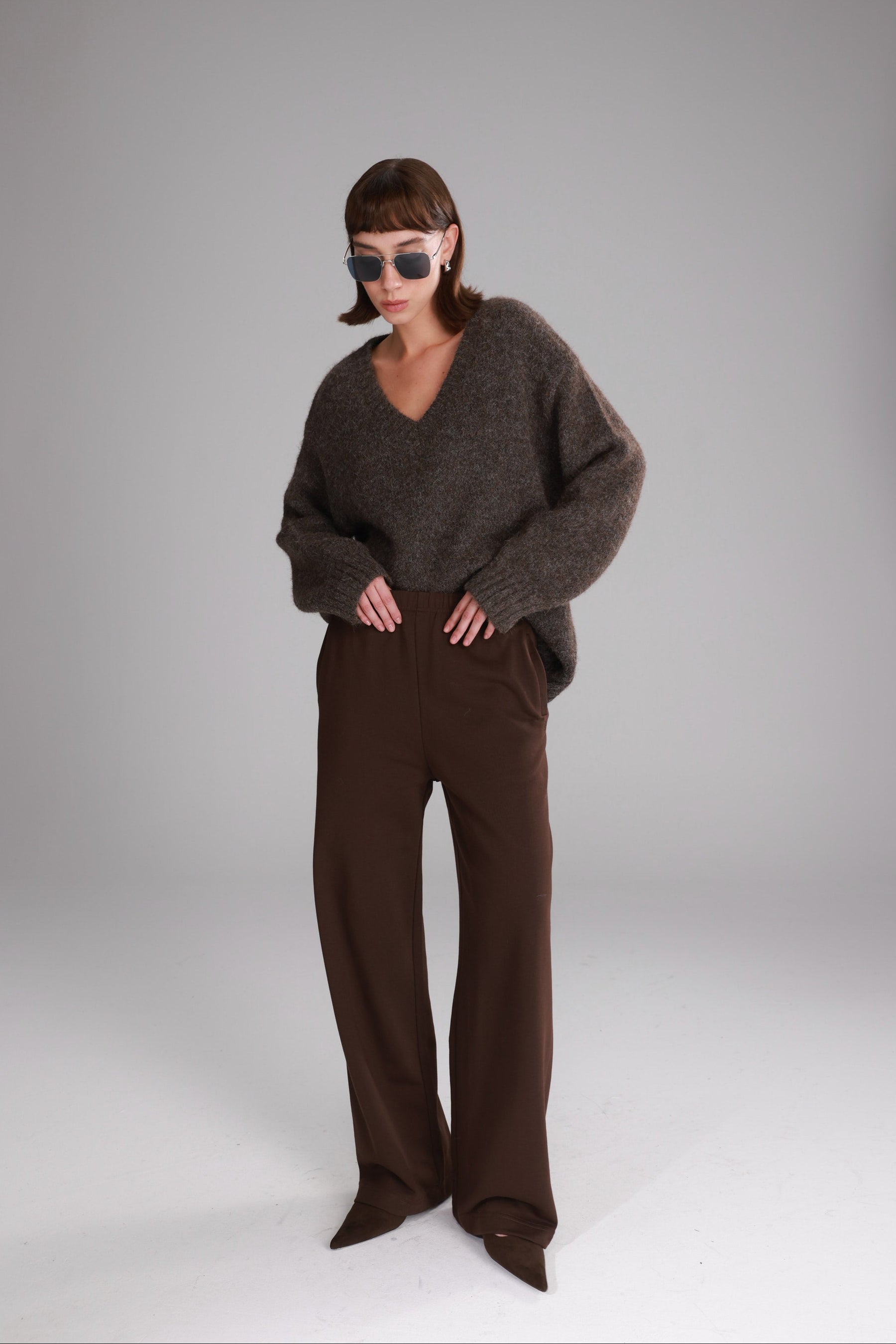 מכנסי אוולין חומים