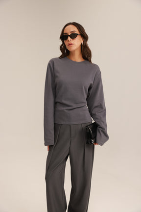 חולצת אולה אפורה