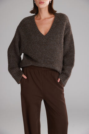 סוודר סאלי חום