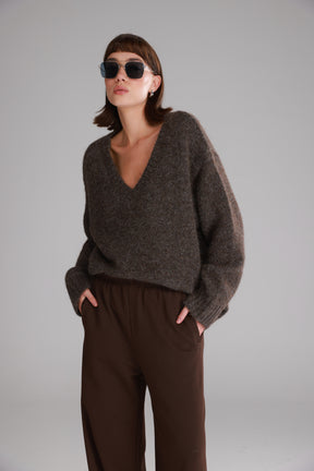 סוודר סאלי חום