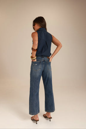 ג'ינס טוני כחול כהה