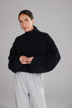 סוודר ג'ו שחור