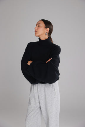 סוודר ג'ו שחור