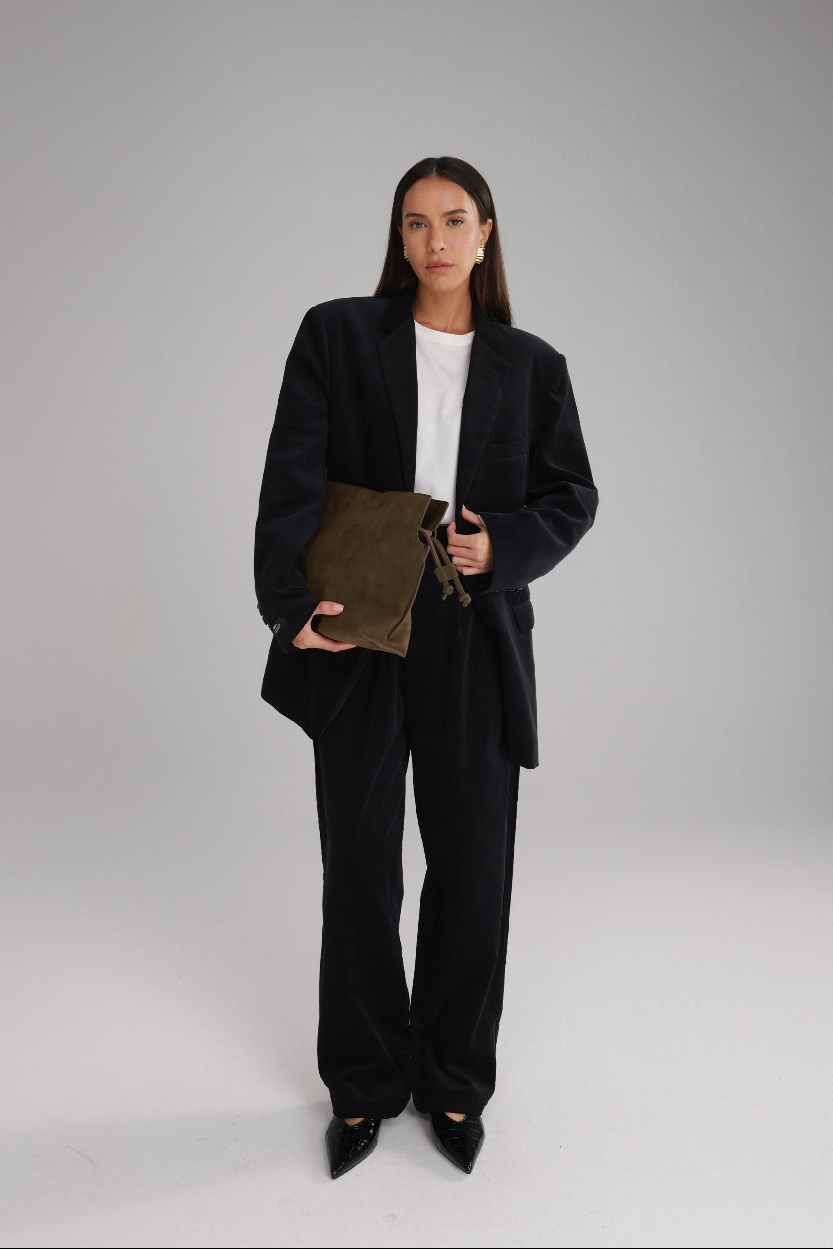 מכנסי מון קורדרוי שחורים