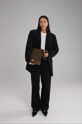 מכנסי מון קורדרוי שחורים