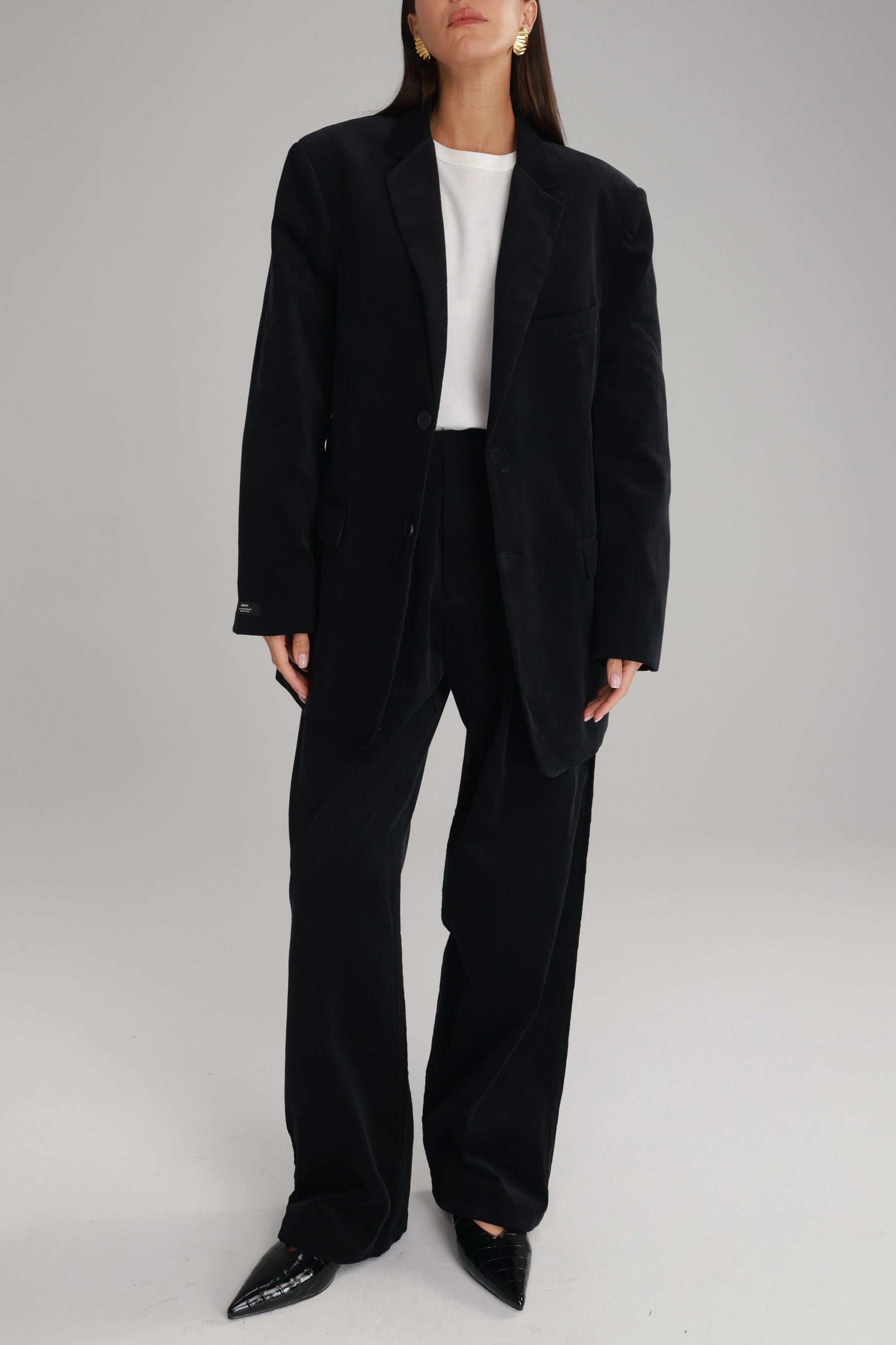 מכנסי מון קורדרוי שחורים