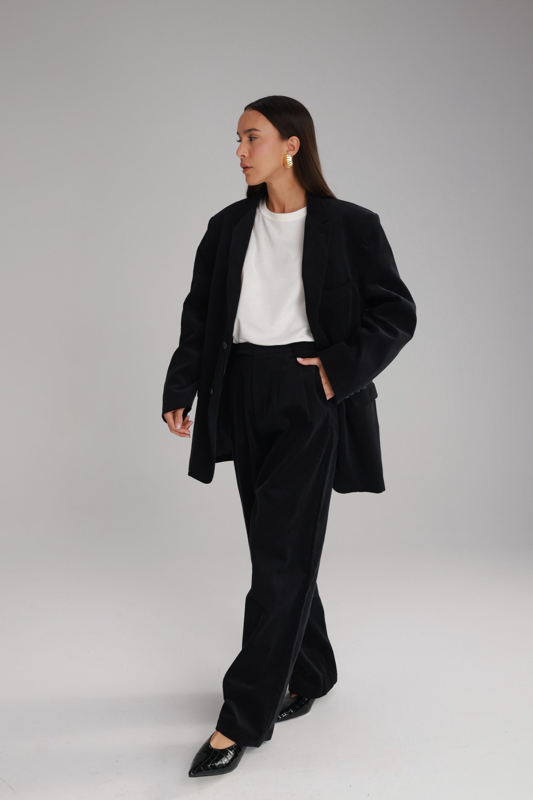 מכנסי מון קורדרוי שחורים