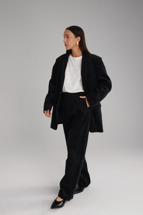 מכנסי מון קורדרוי שחורים