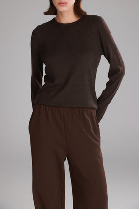 חולצת קייסי חום כהה