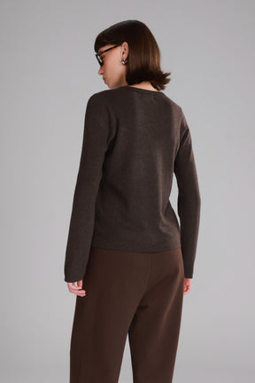 חולצת קייסי חום כהה