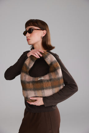 תיק איזבל משבצות חום