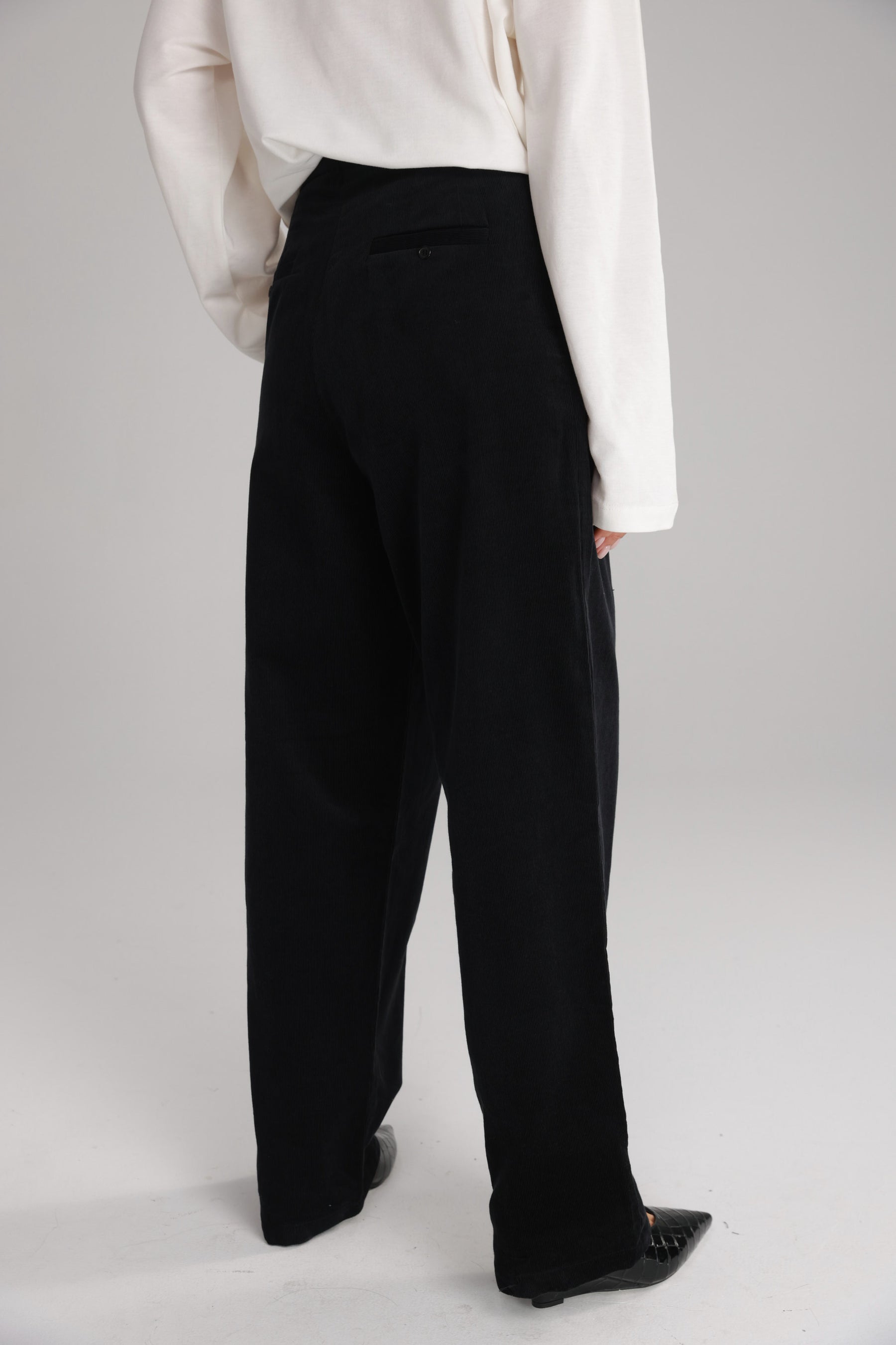 מכנסי מון קורדרוי שחורים