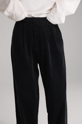 מכנסי מון קורדרוי שחורים