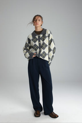 סוודר סקוט אפור/שמנת