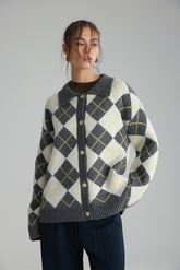 סוודר סקוט אפור/שמנת