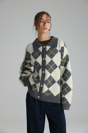 סוודר סקוט אפור/שמנת