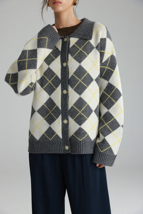 סוודר סקוט אפור/שמנת