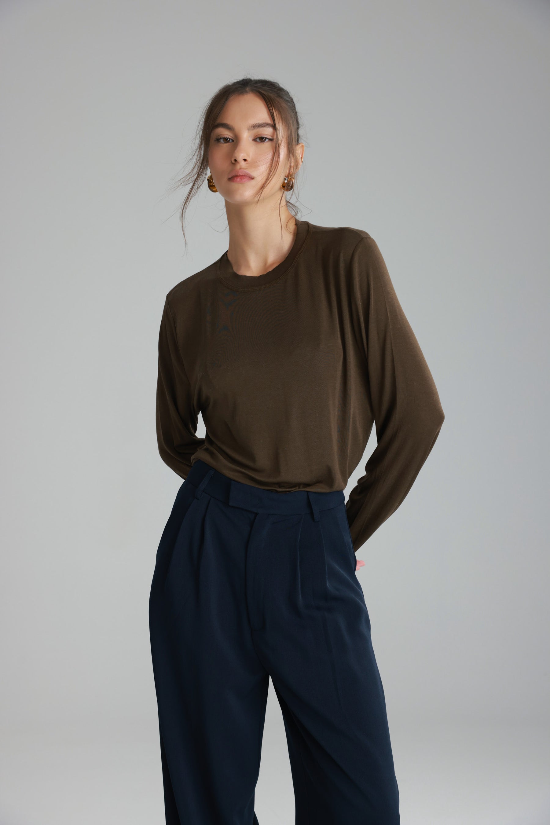 חולצת ביילין חומה