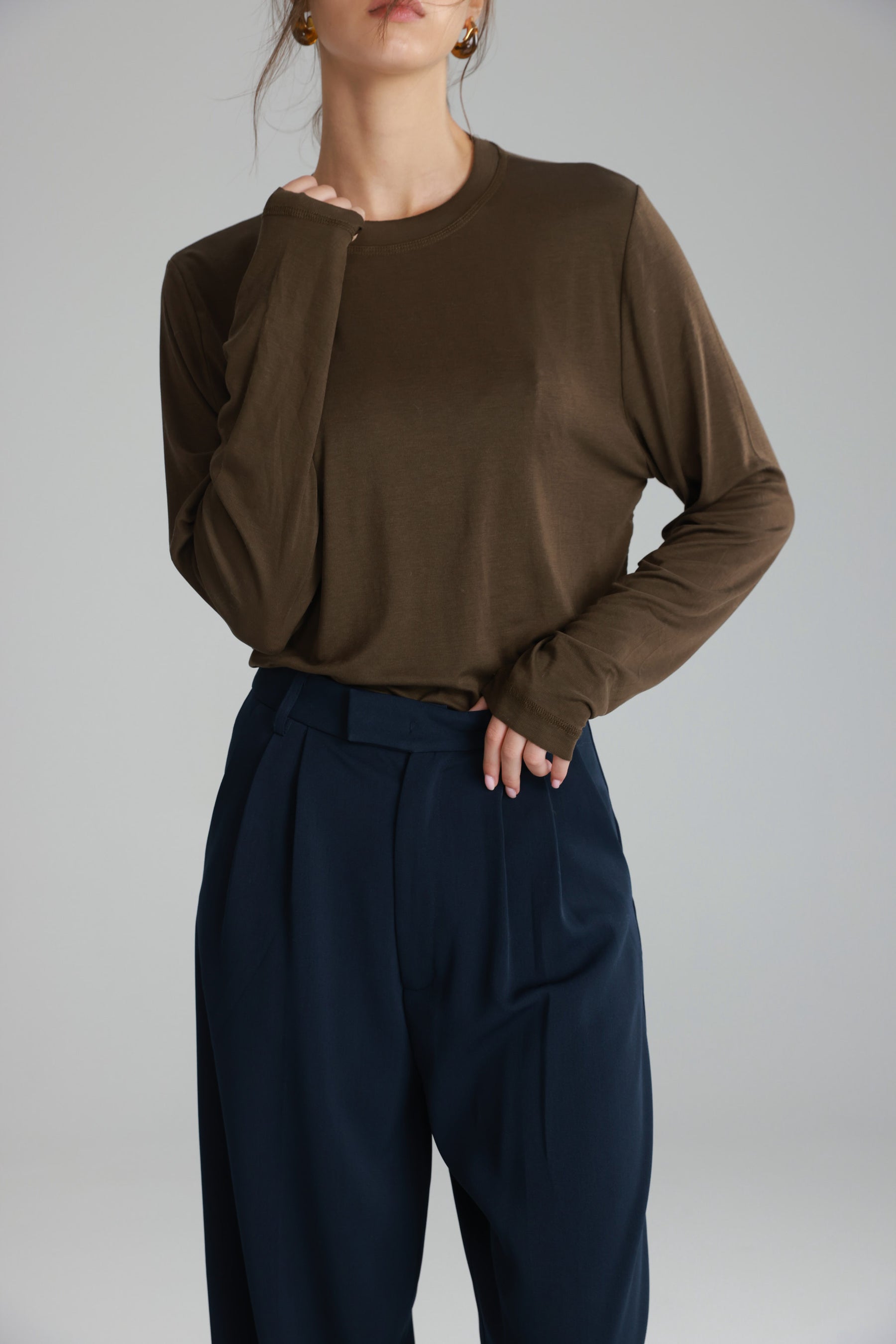 חולצת ביילין חומה