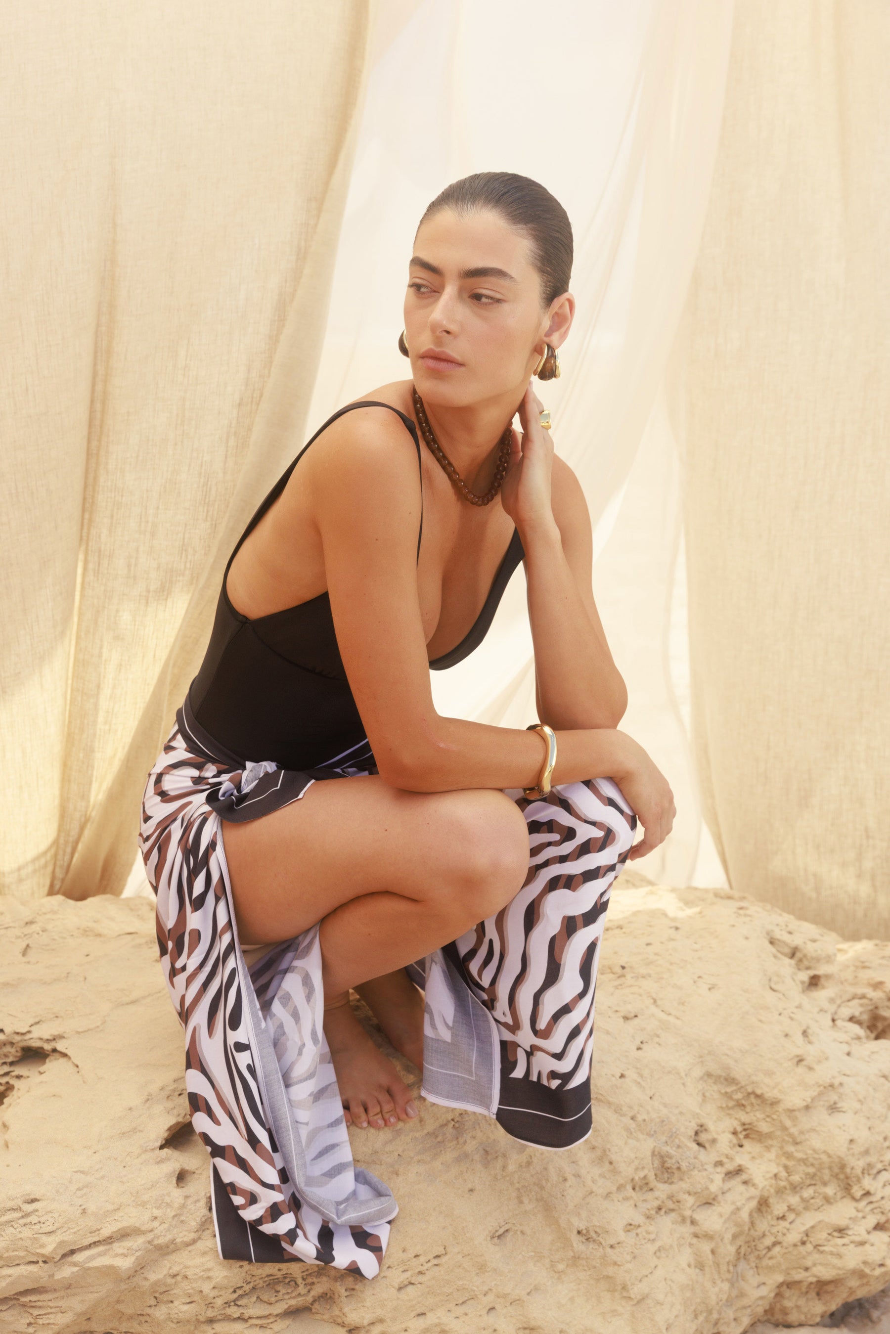 Athena Pareo Black Zebra