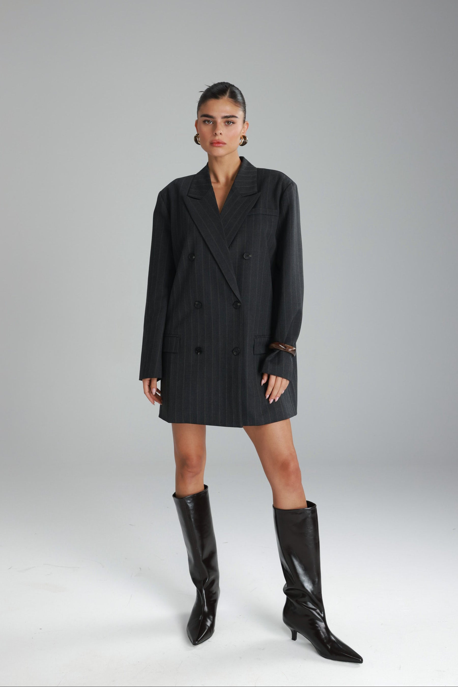 שמלת דיאנה אפור כהה