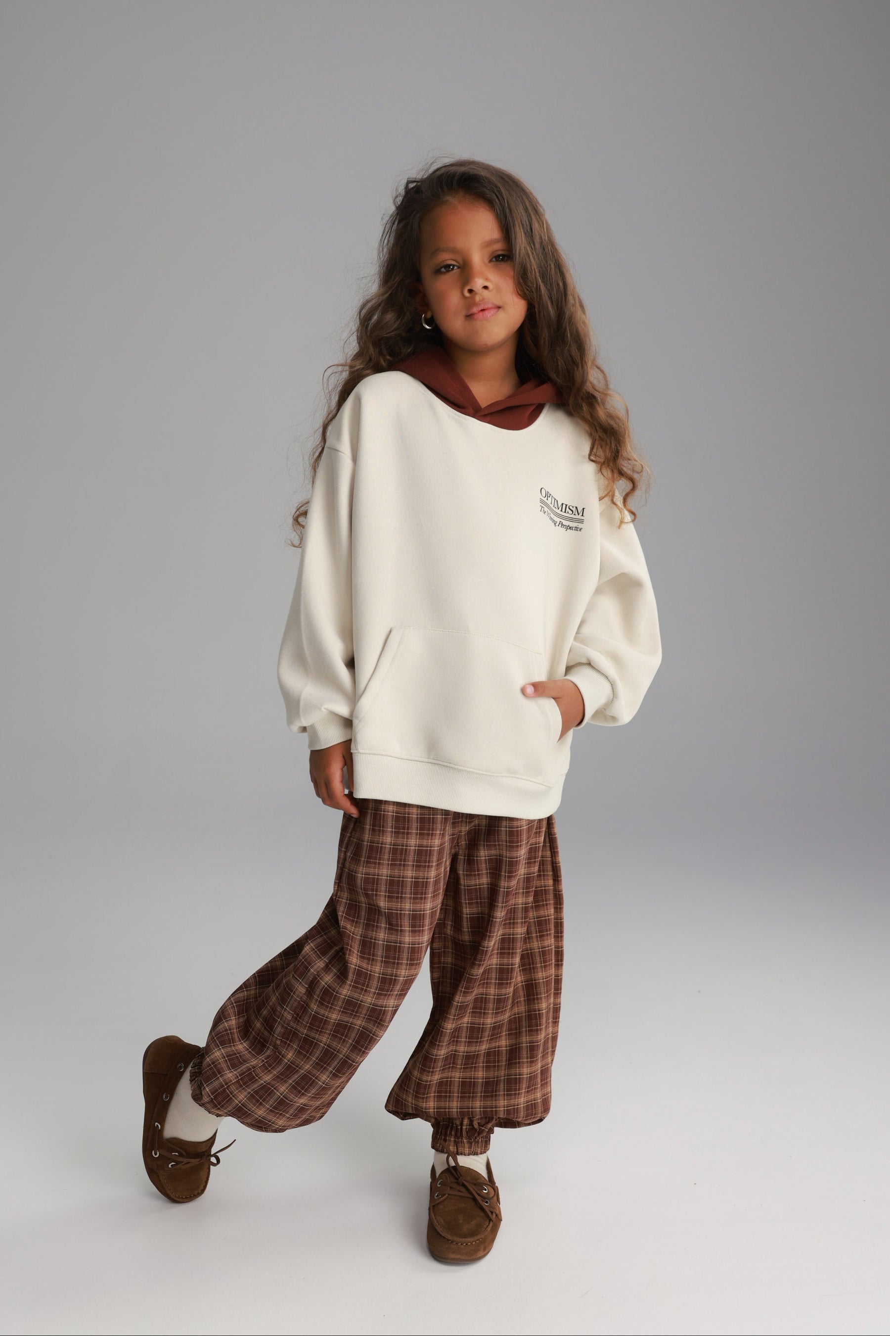 מכנסי קאלי משבצות חומות