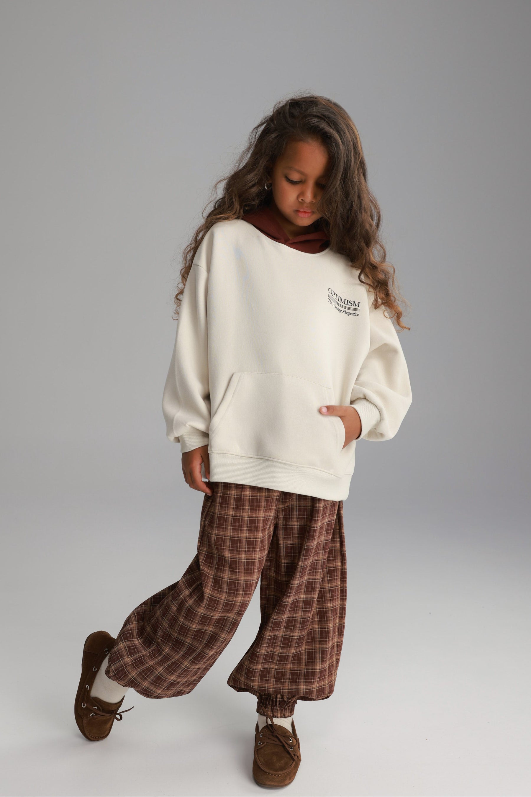 מכנסי קאלי משבצות חומות