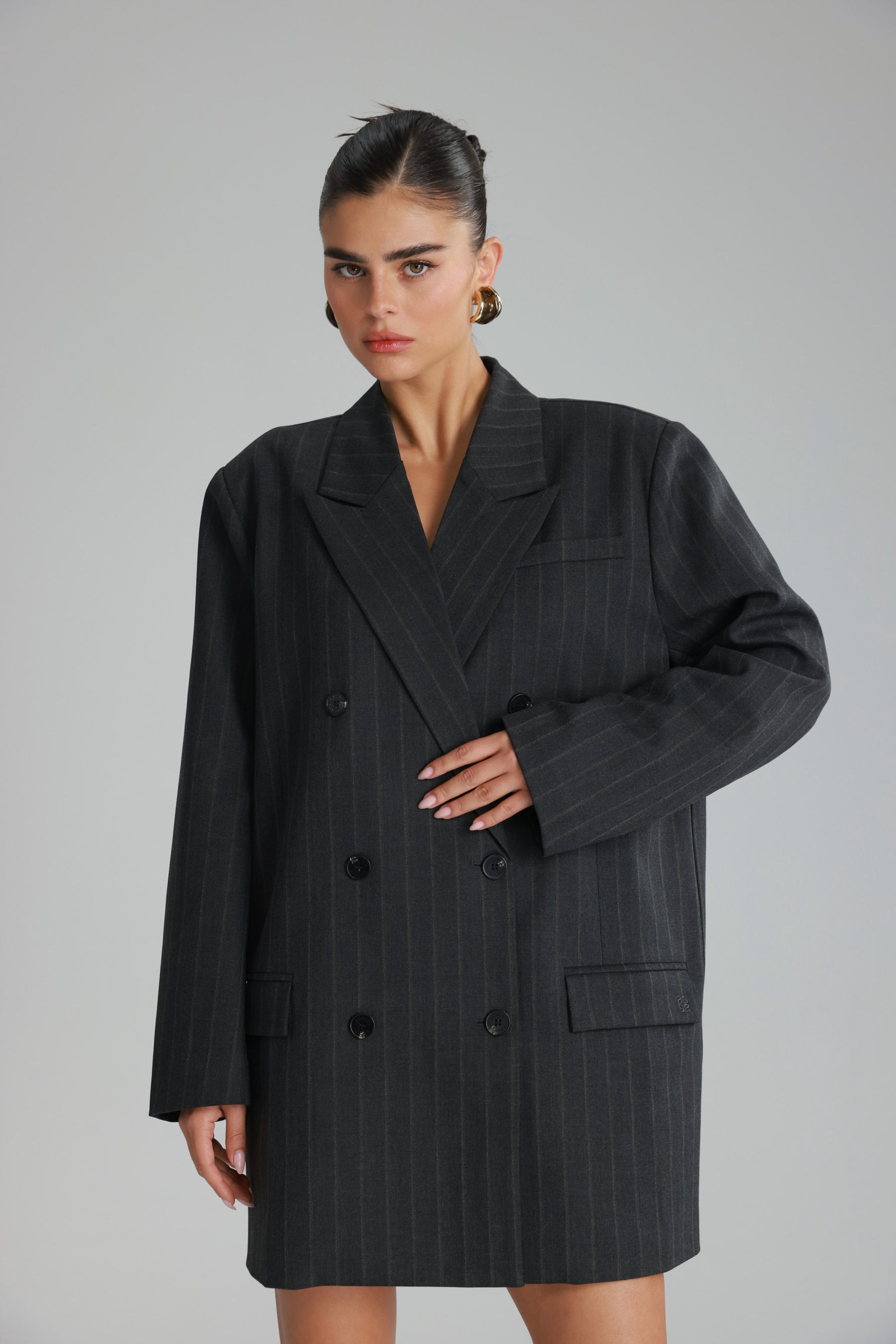 שמלת דיאנה אפור כהה