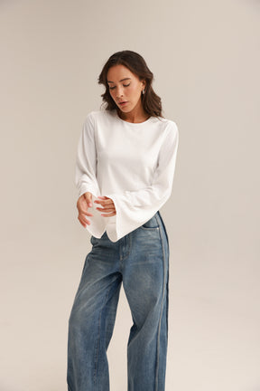 חולצת מלני לבנה