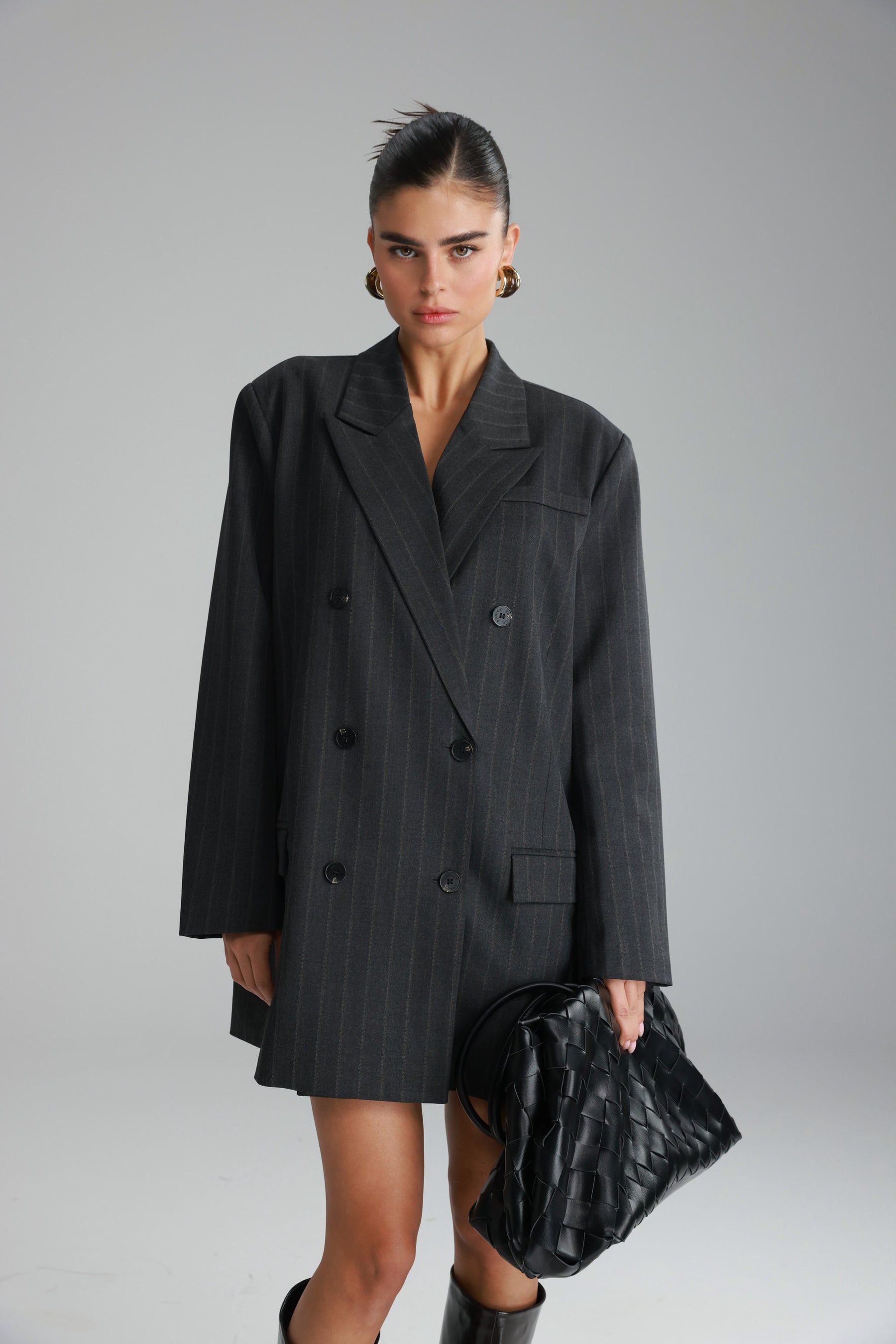 שמלת דיאנה אפור כהה