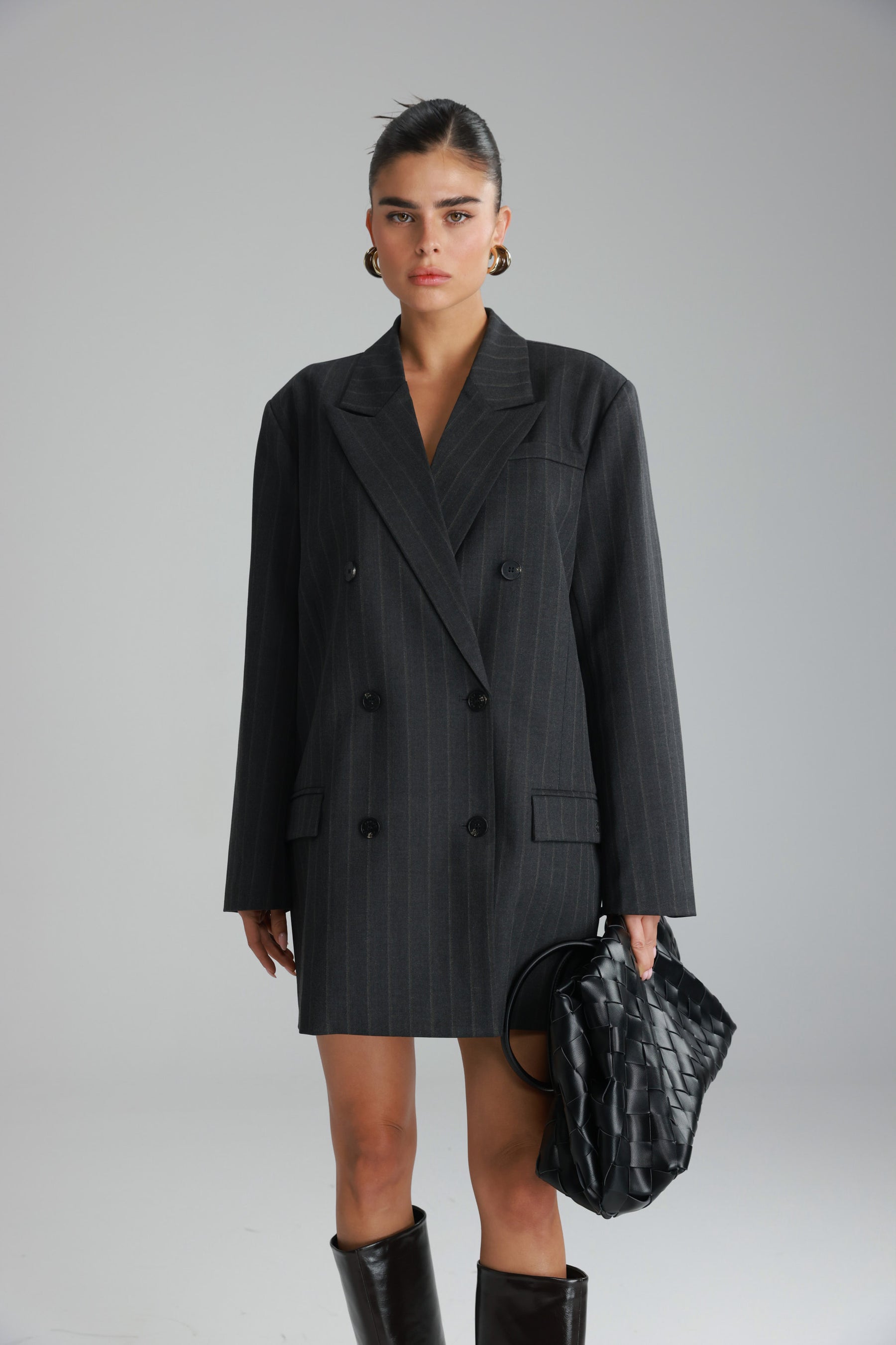 שמלת דיאנה אפור כהה