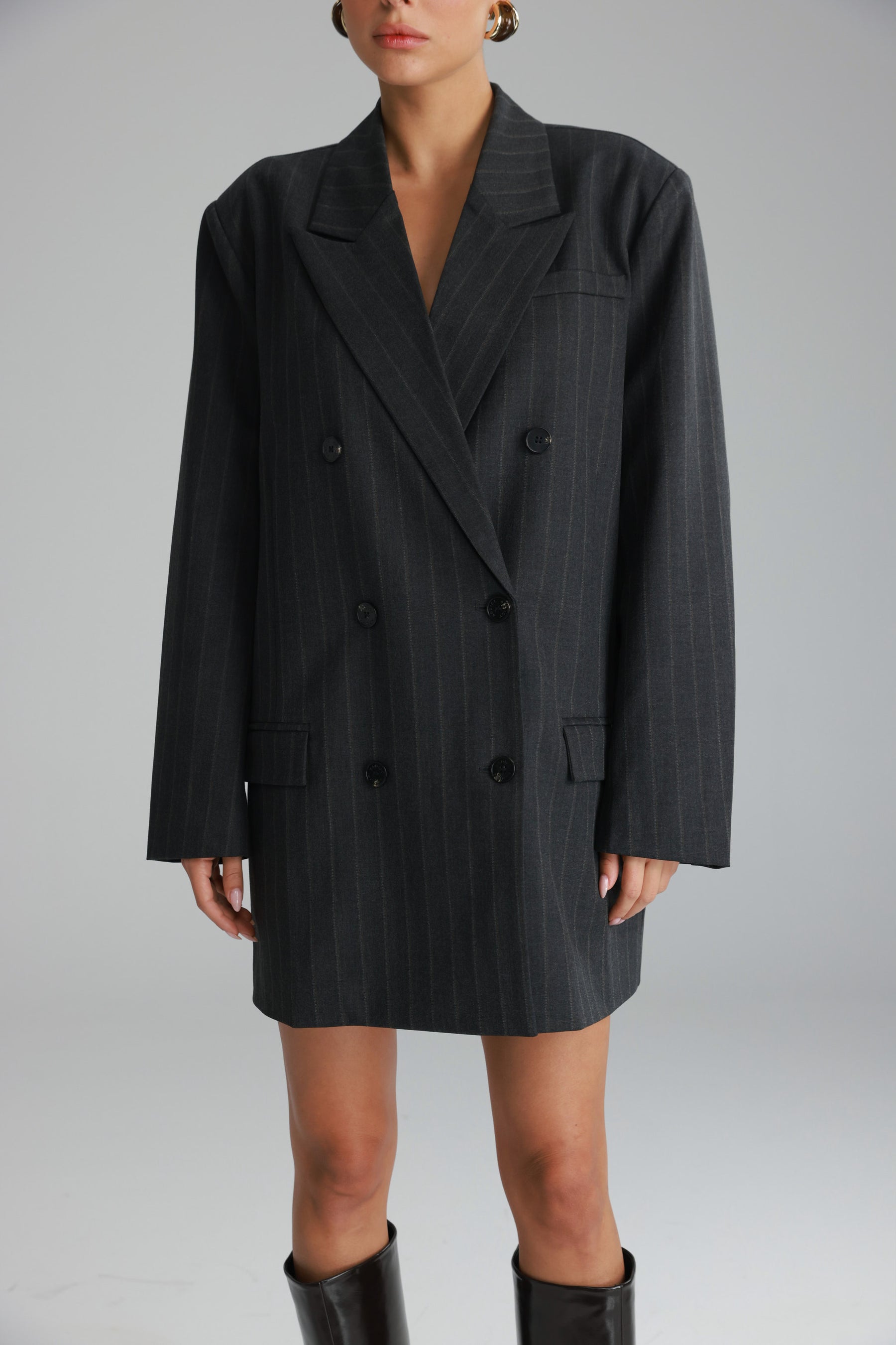 שמלת דיאנה אפור כהה