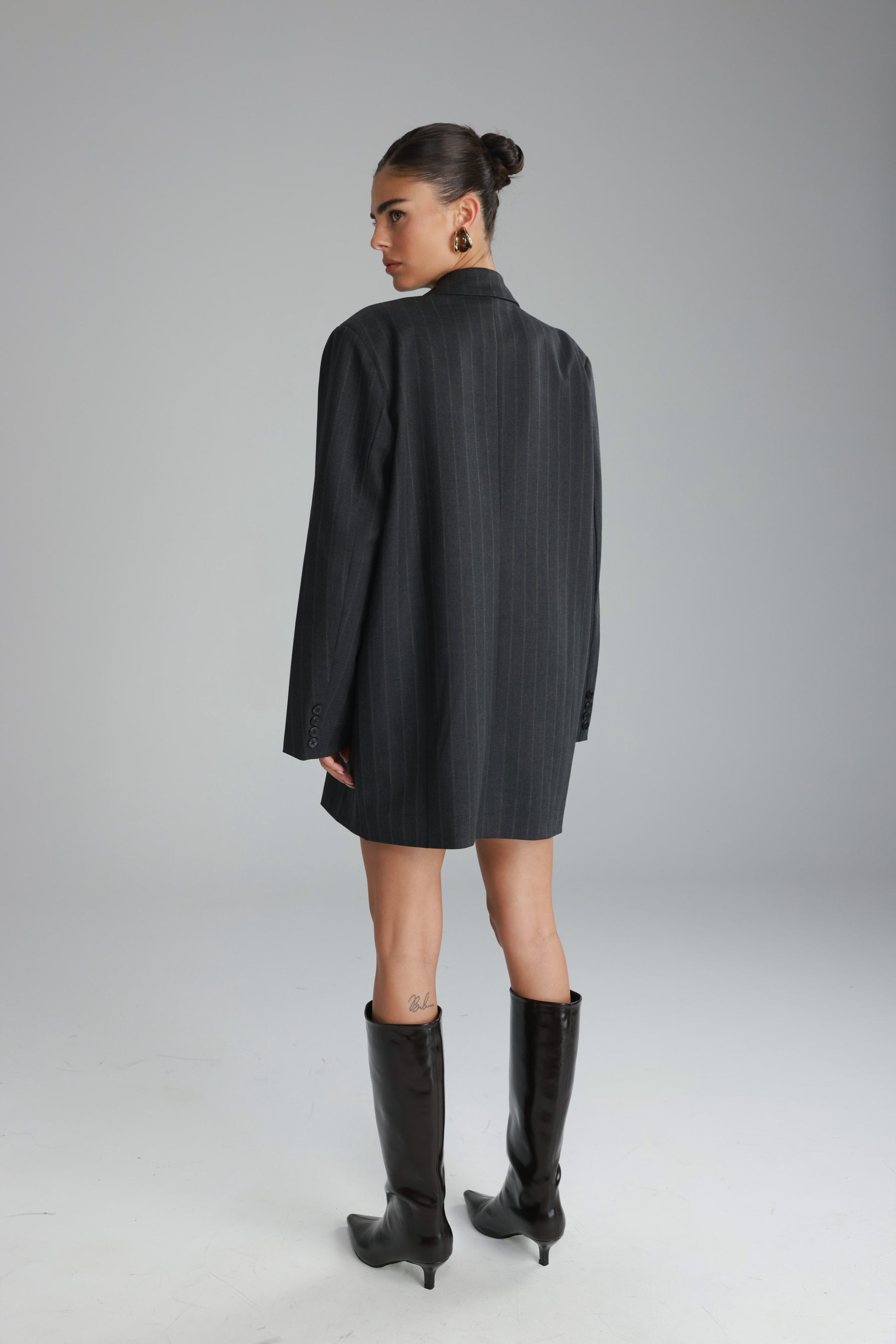 שמלת דיאנה אפור כהה