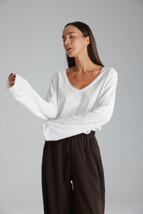 חולצת ג'ין לבנה