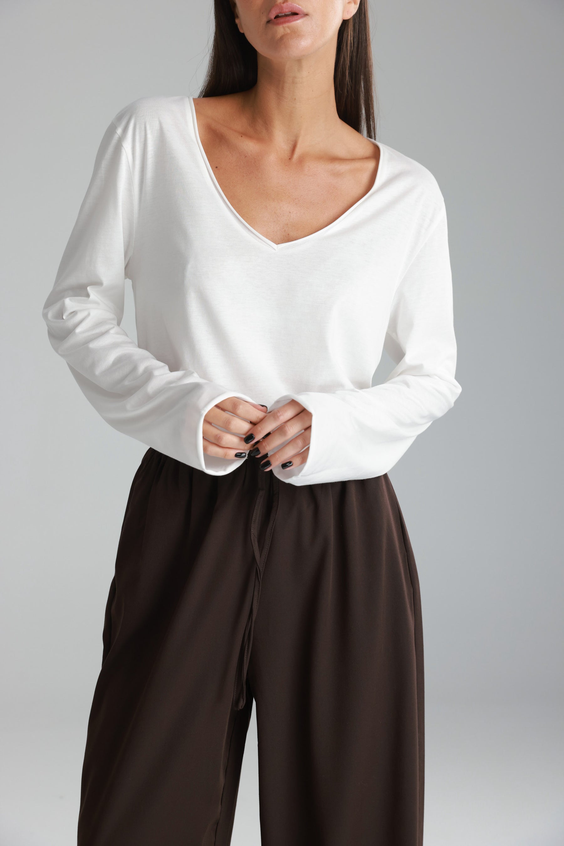 חולצת ג'ין לבנה