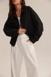 ג'קט בומבר פטריק שחור